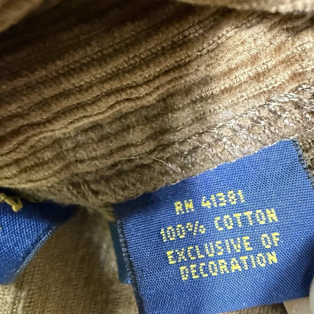 Polo Ralph‎ Lauren Pants Men's 34x30 Brown Corduroy The Hampton Straight Preppy